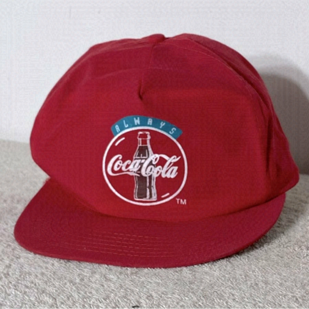 Vintage 90s Coca Cola Red Snap Back Trucker Hat